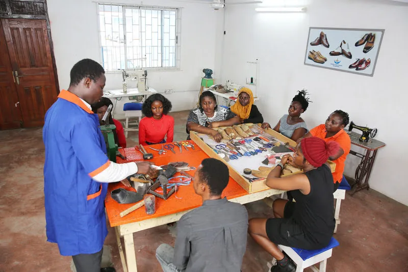 A footwear practical session